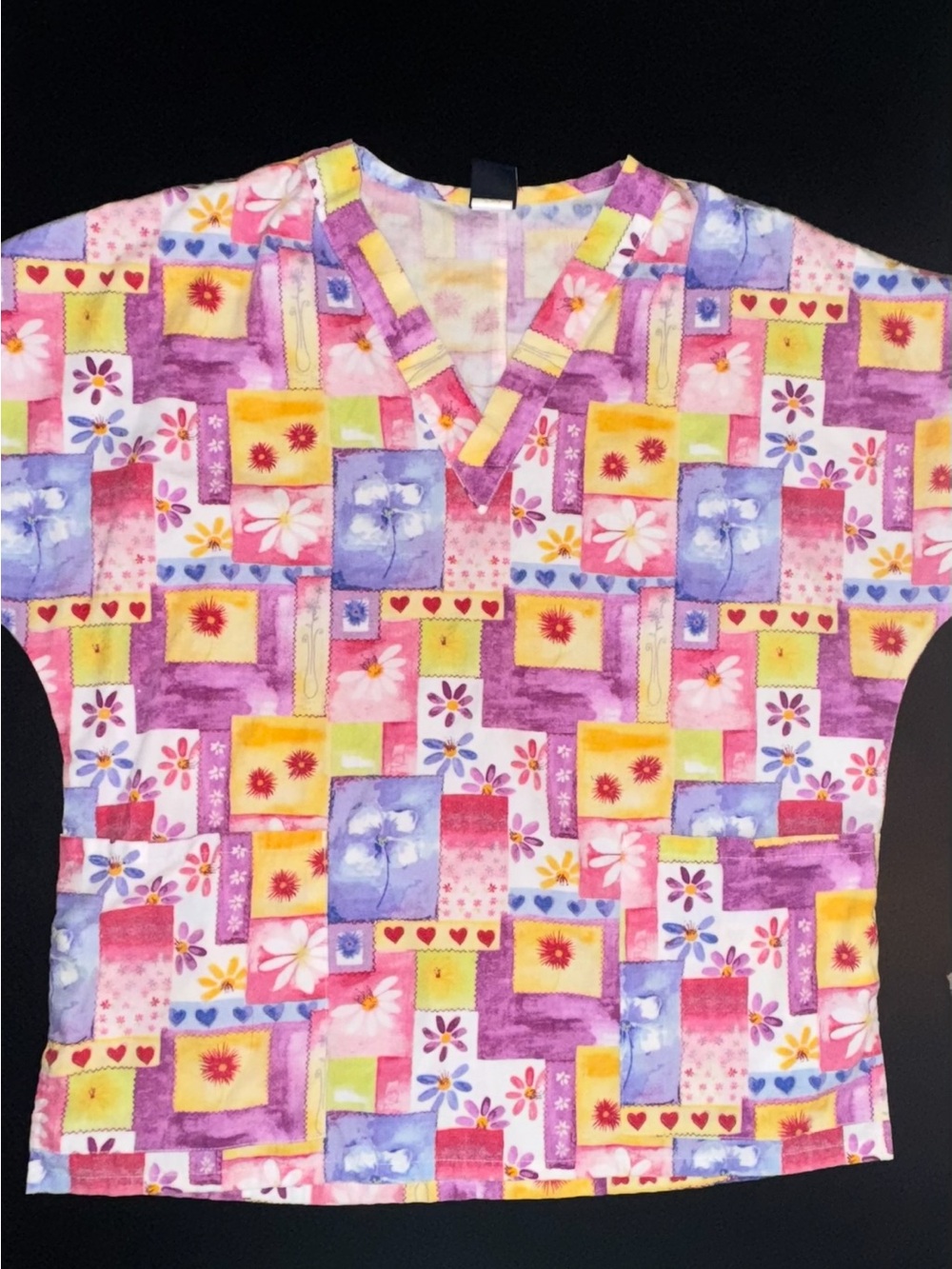 Barco Uniforms Floral Patchwork Scrub Top | Women’s